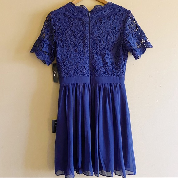 NWT Lulu's Angel In Disguise Navy Blue Mini Dress - Picture 7 of 7